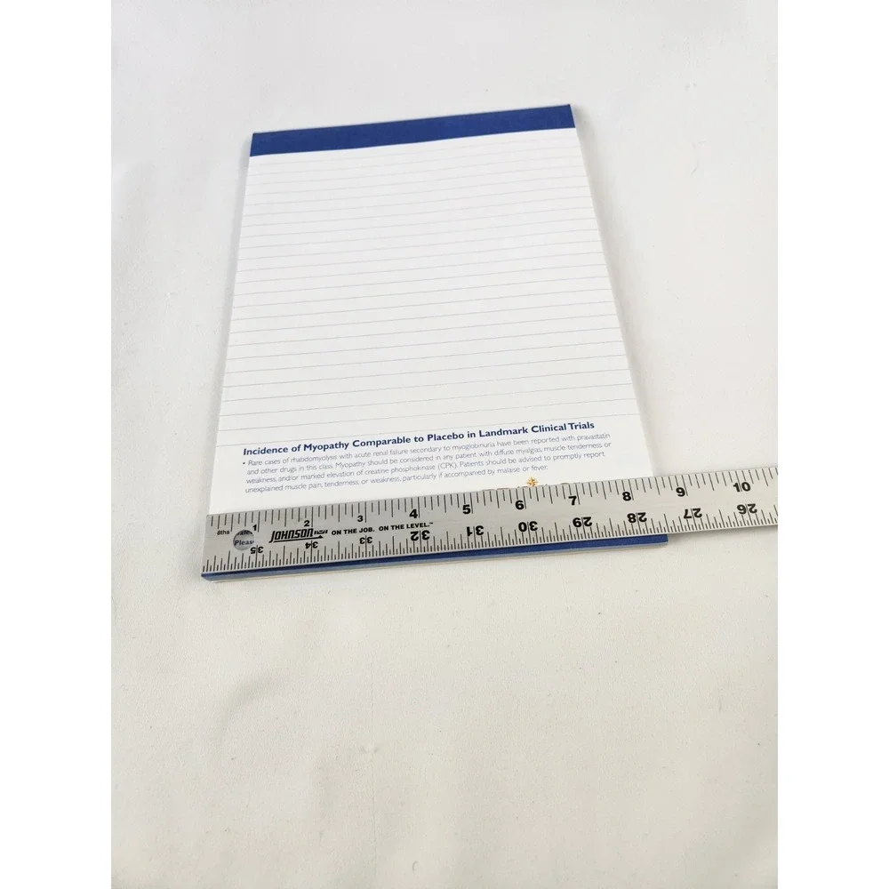 Vintage Pharmaceutical Drug Rep Full Size Memo Notepad Tear Off Pravachol Statin